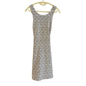 Hollister Geometric Fit & Flare Sleeveless Open Back Mini Dress | SZ S